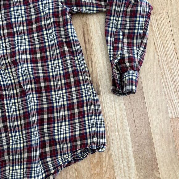 Class‎ Club boys button down 14/16 red blue beige plaid cotton formal shirt - Picture 2 of 4